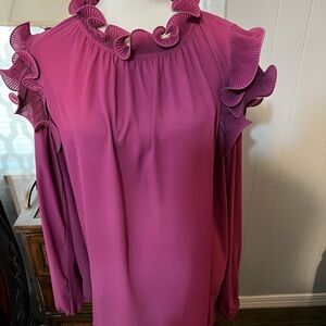Oddy plus purple/violet dressy top